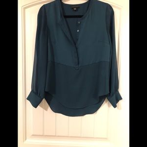 Metaphor Long Sleeve Blouse Blue-Green XS